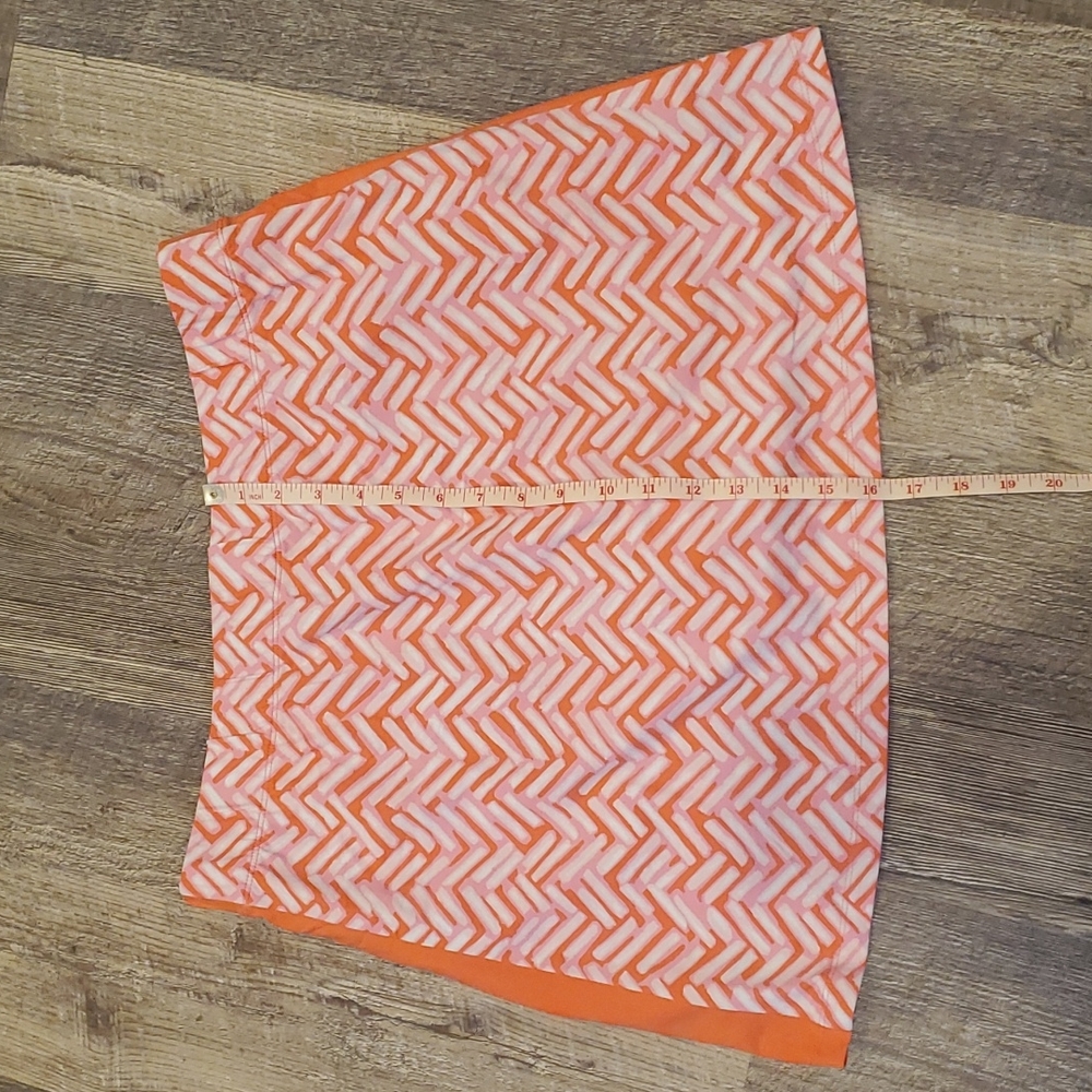 J. McLaughlin skirt athletic orange white women size L - Picture 3 of 7